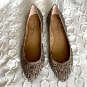 Jessica Simpson pointed studded flats - Like New